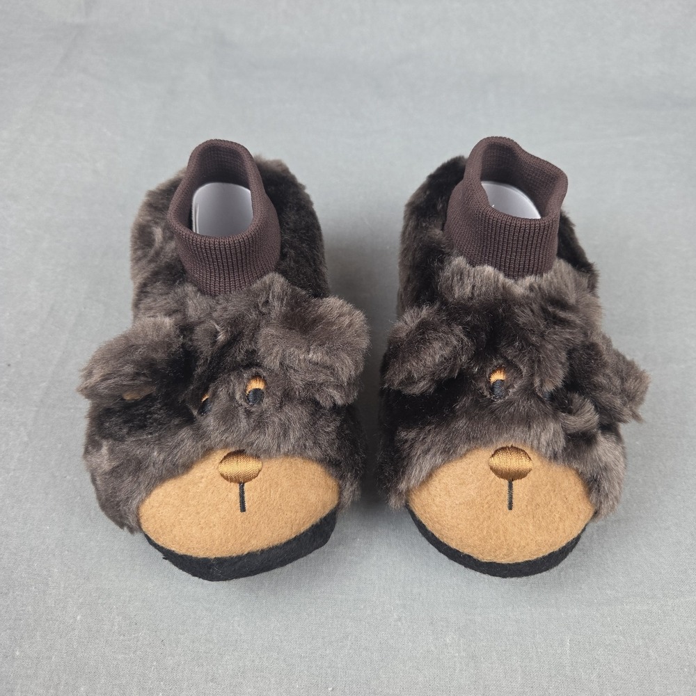 Children's L.L. Bean Unisex Slippers Animal Brown Bear Paws Toddler 9-10 New